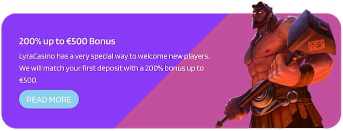 welkomstbonus van lyracasino