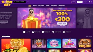 BonusBet casino screenshot