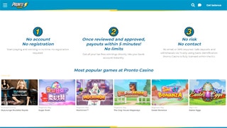 Pronto casino screenshot
