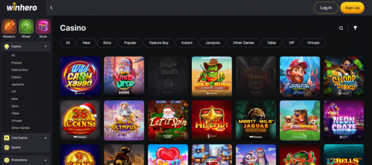 Winhero Casino Review - CasinoBoer - augustus 2025