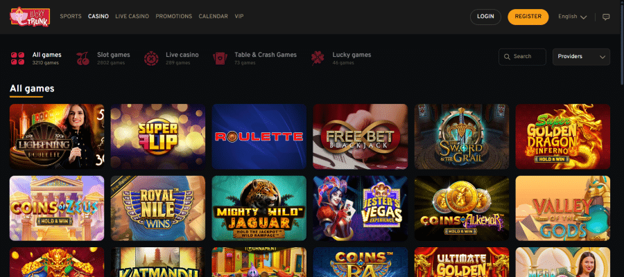 Het Spelaanbod Bij Lucky Trunk Casino Is Nog Ongelofelijk Klein