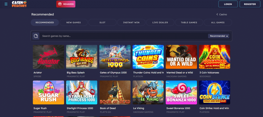 Aanbod van casino games is prima, maar geen uitblinker