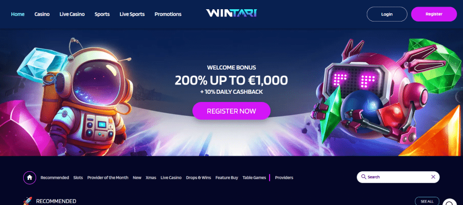 Wintari casino spellen aanbod is klein, maar fijn