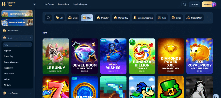 Revery Play weet wel een mooi spelaanbod neer te zetten hoor