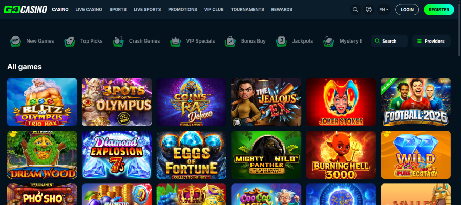 Go4Casino spelaanbod_ meer dan 75 providers en 7.000 spellen