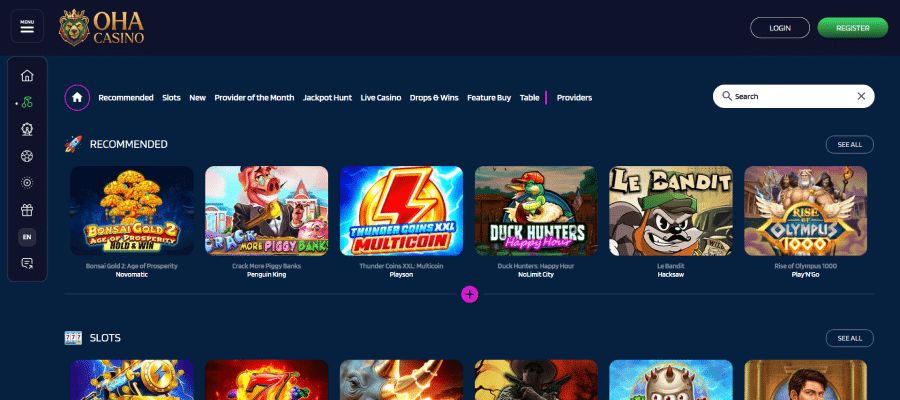 Oha online casino kiest bewust voor alleen maar top providers