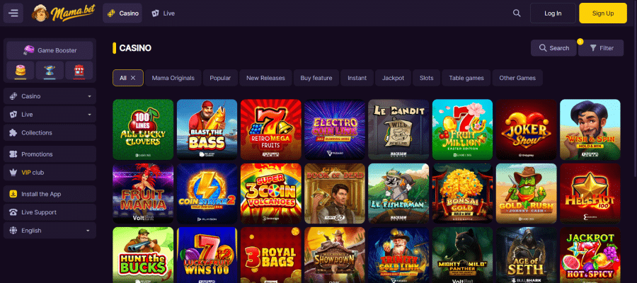 Mama heeft een selectie gemaakt met haar favoriete casino spellen